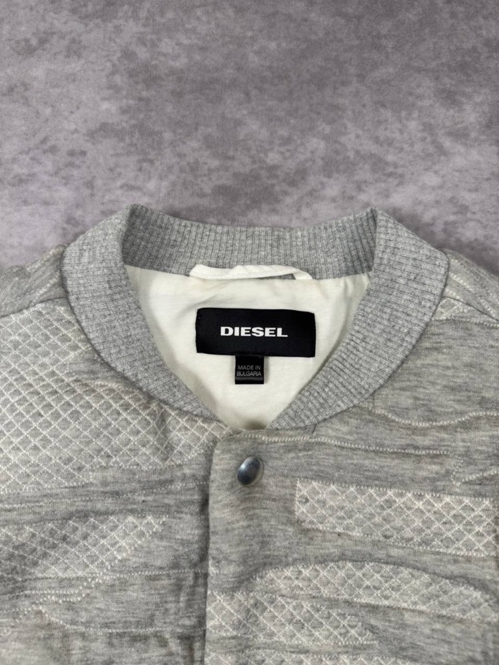 [249] Diesel S Bomb 0dana Bomber Jacket Grey XL Size - Picture 2 of 3